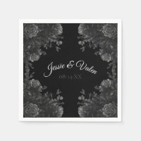 Gotische Hochzeit in Schwarz und Grau-Rose