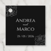 Gotische Hochzeit in Schwarz und Weiß Geschenkanhänger (Vorderseite)