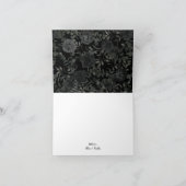 Gotische Hochzeit in Weiß und Schwarz-Rose Dankesc Dankeskarte (Innenseite)