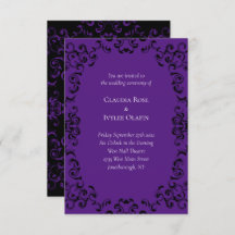 Gotische Hochzeit lila & schwarz