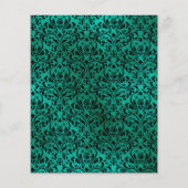 Gotische Hochzeit mit aquamariner, schwarzer und g Flyer (Hinten)