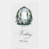 Gotische Hochzeit mit Schloss-Windows verzaubert Acrylschild (Winkel)