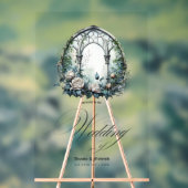 Gotische Hochzeit mit Schloss-Windows verzaubert Acrylschild (Neutral)