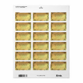 Gotische Hochzeit mit schwarzem Swirl Adressaufkleber (Vorne)