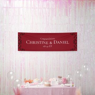 Gotische Hochzeit mit schwarzem Swirl Banner