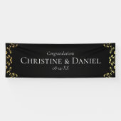 Gotische Hochzeit mit schwarzem Swirl Banner (Horizontal)