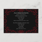 Gotische Hochzeit mit schwarzem Swirl Begleitkarte (Vorderseite)