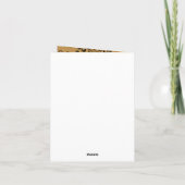 Gotische Hochzeit mit schwarzem Swirl Dankeskarte (Rückseite)