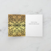 Gotische Hochzeit mit schwarzem Swirl Dankeskarte (Innenseite)