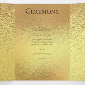 Gotische Hochzeit mit schwarzem Swirl Dreifach-gefaltete Programmkarte (Innenseite Mitte)