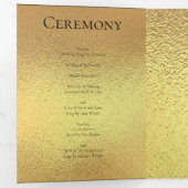 Gotische Hochzeit mit schwarzem Swirl Dreifach-gefaltete Programmkarte (Innen Erste Seite)