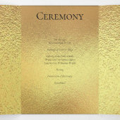 Gotische Hochzeit mit schwarzem Swirl Dreifach-gefaltete Programmkarte (Innenseite Mitte)