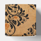 Gotische Hochzeit mit Vintagem Schwarz und Kupfer Geschenkschachtel (Oben)