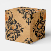 Gotische Hochzeit mit Vintagem Schwarz und Kupfer Geschenkschachtel (Rückseite)