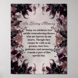 Gotische Hochzeit mit violetter Blütenpracht Poster