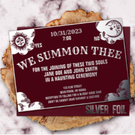 Gotische Hochzeit oder Dusche im Spirit Board Folieneinladung