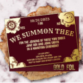 Gotische Hochzeit oder Dusche im Spirit Board Folieneinladung