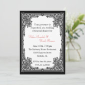 Gotische Hochzeit-Probe Einladung (Stehend Vorderseite)