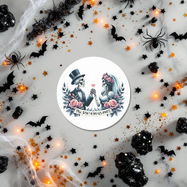 Gotische Hochzeit von "Bis zum Tod machen wir Teil Runder Aufkleber