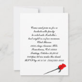 Gotische Hochzeit von Schach und Rose Einladung (Rückseite)