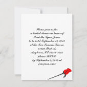 Gotische Hochzeit von Schach und Rose Einladung (Rückseite)