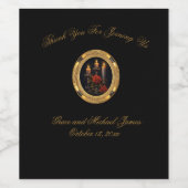 Gotische Hochzeit Weinetikett (Einzelnes Label)