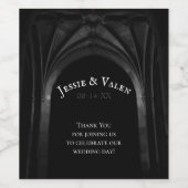 Gotische Hochzeit Weinetikett (Einzelnes Label)