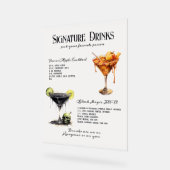 Gotische Hochzeit Whimsigoth Signature Drinks unte Acrylschild (Winkel)