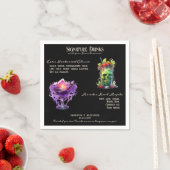 Gotische Hochzeit Whimsigoth Signature Drinks unte Serviette (Beispiel)