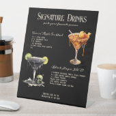 Gotische Hochzeit Whimsigoth Signature Drinks unte Sockelschild (In Situ)