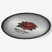 gotische Hochzeitnamen und Datumspapierplatte der  Pappteller (Schrägansicht)