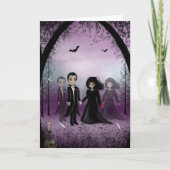 Gotische Hochzeits-Gruß-Karte Karte (Vorderseite)