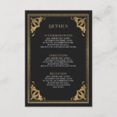 Gotische Hochzeitsdetails im Jugendstil-Tarot Begleitkarte (Vorderseite)