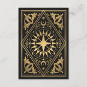 Gotische Hochzeitsdetails im Jugendstil-Tarot Begleitkarte (Rückseite)