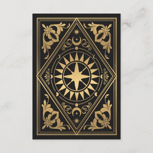 Gotische Hochzeitsdetails im Jugendstil-Tarot Begleitkarte (Rückseite)
