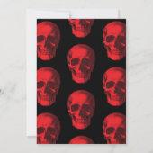 Gotische Hochzeitseinladung mit schwarzem und rote Einladung (Rückseite)