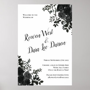 Gotische Hochzeitsfeier der Weißen und Schwarzen R Poster