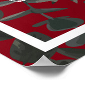 Gotische Hochzeitsfeier in Rot und Schwarz Rose Ze Poster (Ecke)