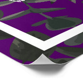 Gotische Hochzeitsfeier lila und schwarz Rose Unte Poster (Ecke)