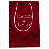 Gotische Hochzeitsgeschenktasche mit Rot und Schwa Mittlere Geschenktüte (Vorderseite)