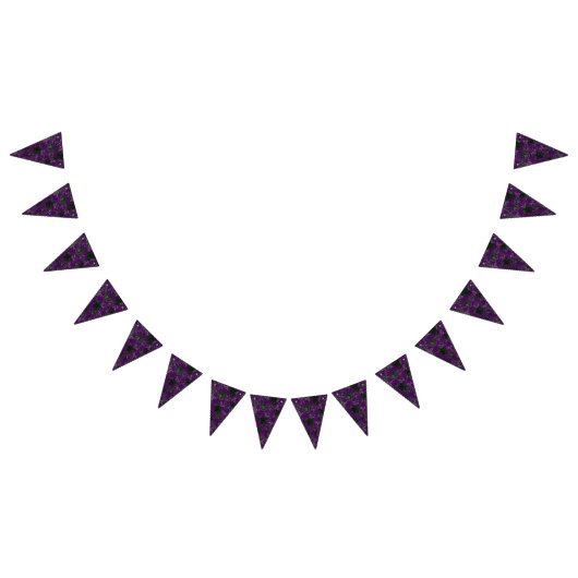 Gotische Hochzeitsjagd in lila und schwarzer Rose Wimpelkette (Alle)