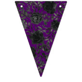 Gotische Hochzeitsjagd in lila und schwarzer Rose Wimpelkette (Erste Fahne)