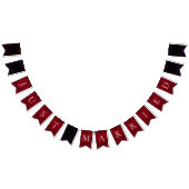 Gotische Hochzeitsjagd in Rot und Schwarz Herz Wimpelkette (Alle)