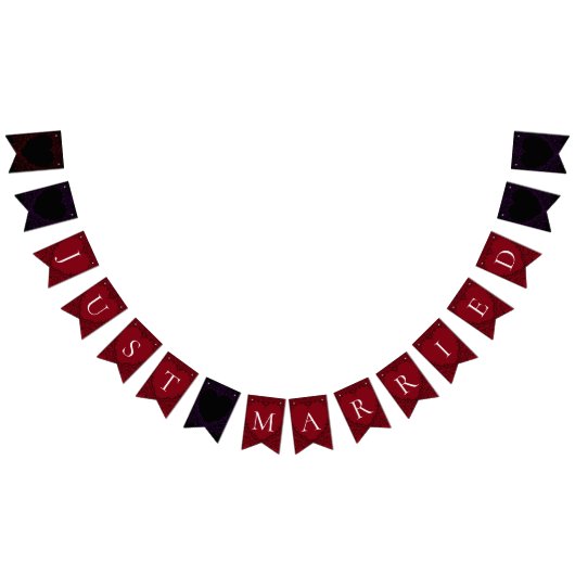 Gotische Hochzeitsjagd in Rot und Schwarz Herz Wimpelkette (Alle)