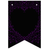 Gotische Hochzeitsjagd mit lila und schwarzem Herz Wimpelkette (Zweite Fahne)