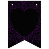 Gotische Hochzeitsjagd mit lila und schwarzem Herz Wimpelkette (Erste Fahne)