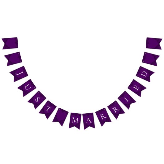 Gotische Hochzeitsjagd mit lila und schwarzem Herz Wimpelkette (Alle)