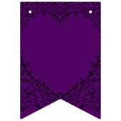 Gotische Hochzeitsjagd mit lila und schwarzem Herz Wimpelkette (Zweite Fahne)