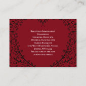 Gotische Hochzeitskarte für das Rote und Schwarze Begleitkarte (Vorderseite)
