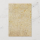 Gotische Hochzeitskarte mit gealtertem Papier Begleitkarte (Rückseite)